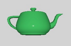 Teapot rendered with standard material
