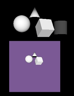 Scene showing screen texture with distortion effect