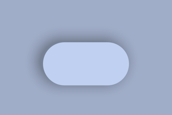 Rounded rectangle with soft shadow offset to upper left