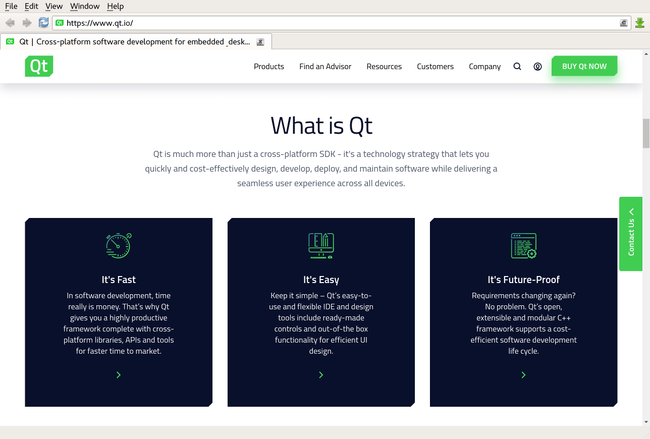 Simple browser displaying web page