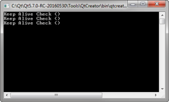 Console window printing repeated Keep Alive Check log lines