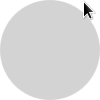 Circular containment mask with cursor showing round hit testing region