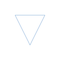 Triangle drawn using SVG path commands