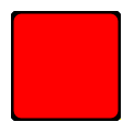 Red rectangle with rounded corners and black border