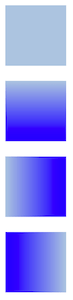 Four rectangles showing gradient variations