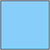 Blue content square at rest within flickable bounds