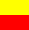 Rectangle with yellow top half and red bottom half from an image provider
