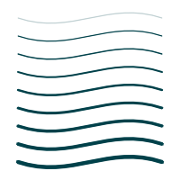 Stack of wavy curves drawn with progressively increasing line widths