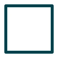 Dark teal square outline