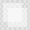 Two overlapping rectangles showing non-layered opacity