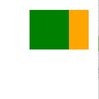 Green and orange rectangles positioned using anchors