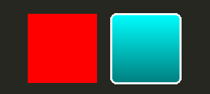 Square and rounded rectangle with gradient fill