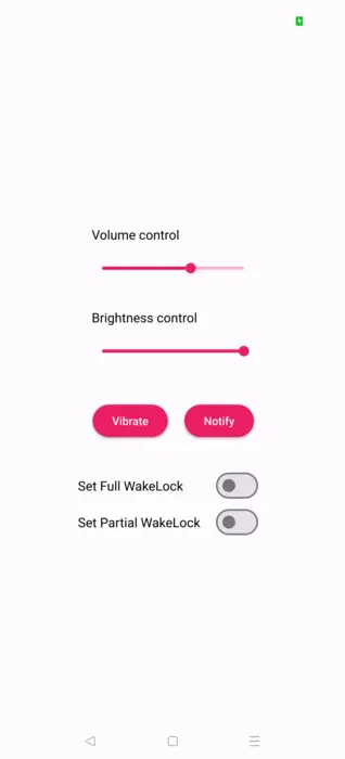 QtJenny demo application with volume, brightness, and wake lock controls