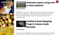 RSS News reader with category sidebar and news headlines