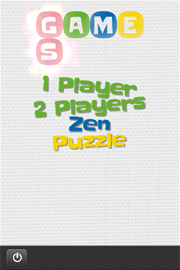 Same Game main menu with game mode options