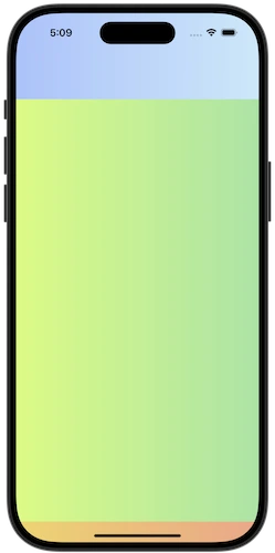 iPhone with header adding additional safe area margin