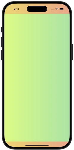 iPhone showing content respecting safe area margins