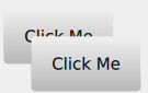 Two overlapping Click Me buttons both responding to a single tap