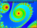 Mandelbrot fractal rendered using multithreaded computation