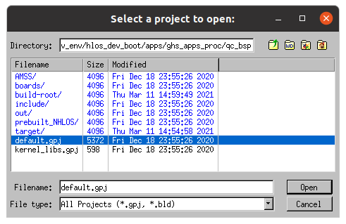 选择一个项目。