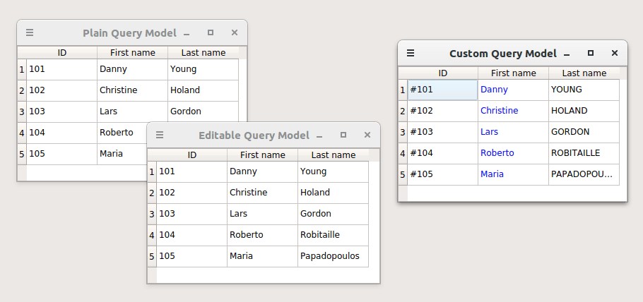 用户可以创建不同的查询模型，从普通查询模型到可进一步编辑和定制的模型。