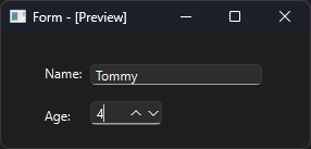 Screenshot der Layout-Vorschau unter Windows
