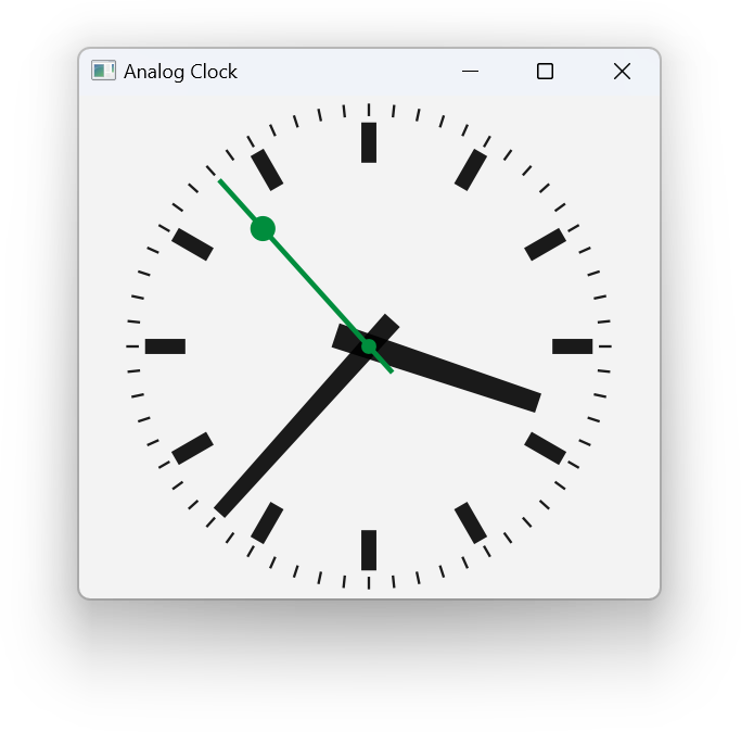 Reloj analógico con agujas de horas, minutos y segundos Reloj analógico con agujas de horas, minutos y segundos