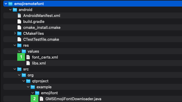 Carpeta de plantillas Android
