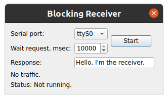 Receptor de bloqueo de puerto serie Qt