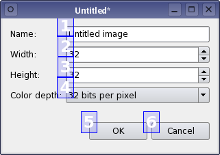 Captura de pantalla que muestra el orden de la presentación destacando en qué orden deben utilizarse las secciones de la aplicación.