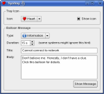 Aplicación que muestra widgets para entornos de escritorio