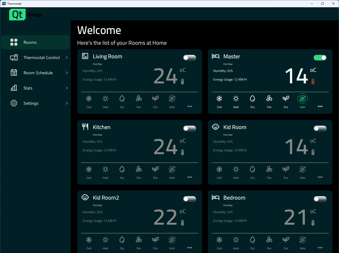 Tema de interfaz de usuario oscuro en la pantalla de escritorio