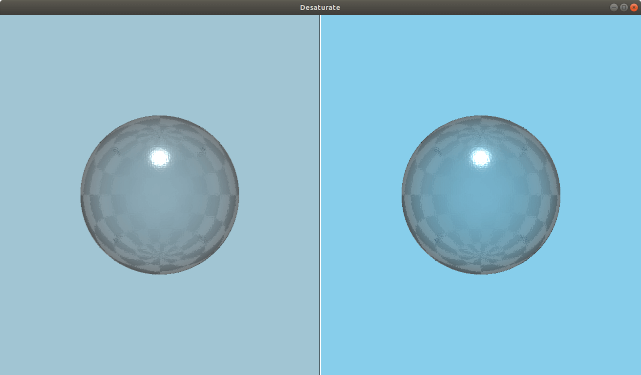 Comparación de escenas con efecto de desaturado
