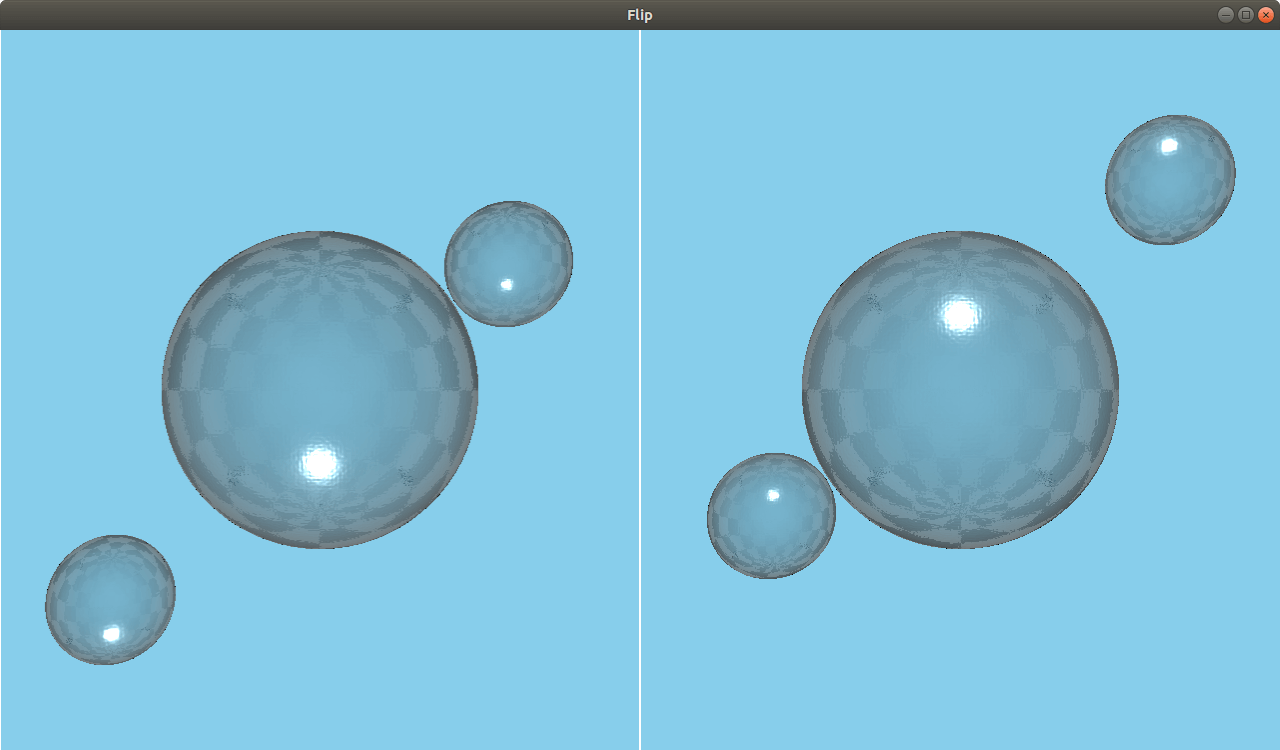 Comparación de escenas con efecto flip Comparación de escenas con efecto flip