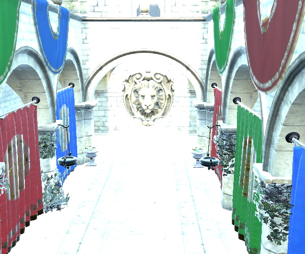 Pasillo de piedra con brillo aumentado a 4 Pasillo de piedra con brillo aumentado a 4