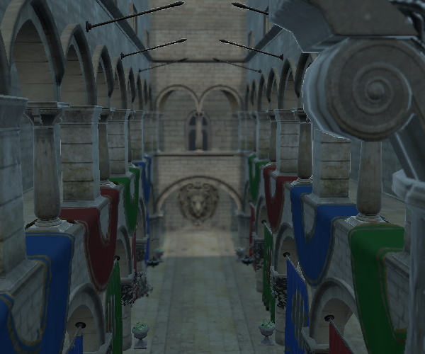 Escena sin desenfoque de profundidad de campo Escena sin desenfoque de profundidad de campo