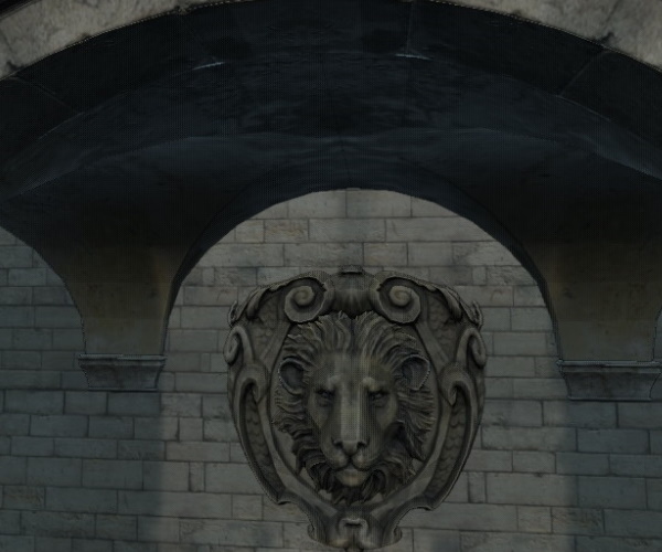 Escena que muestra la oclusión ambiental en el espacio de la pantalla Escena que muestra la oclusión ambiental en el espacio de la pantalla