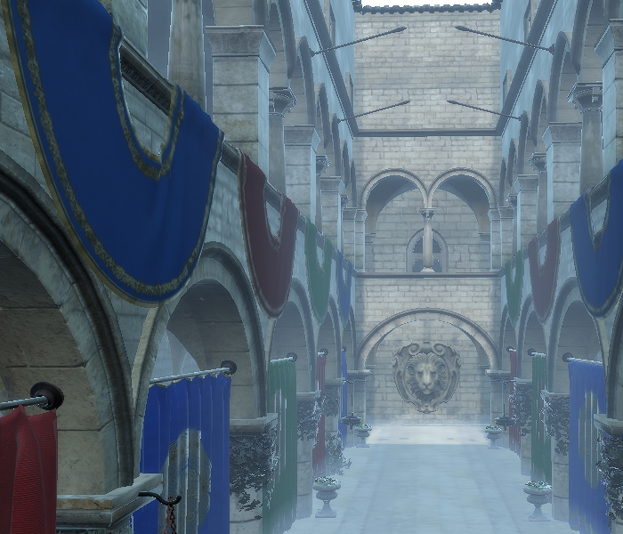 Escena con una densidad de niebla del 15