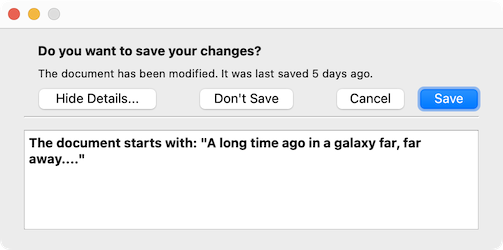 Guardar el cuadro de mensaje con el texto detallado