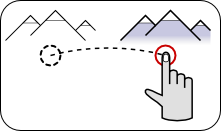 Demostración de movimiento de una imagen con gesto panorámico Demostración de movimiento de una imagen con gesto panorámico