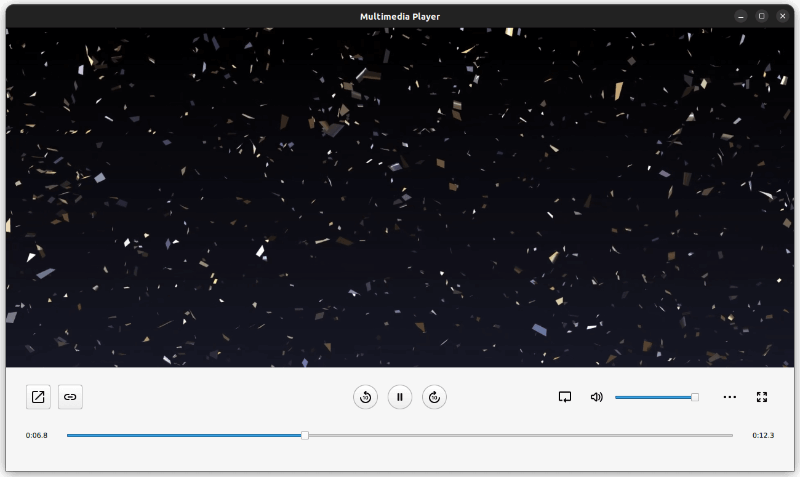 Reproductor de vídeo con controles de reproducción y área de previsualización de vídeo Reproductor de vídeo con controles de reproducción y área de previsualización de vídeo