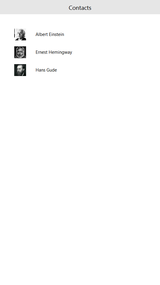 Página de contactos con estilo universal