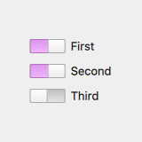 Controles estilo fusión con paleta violeta personalizada Controles estilo fusión con paleta violeta personalizada