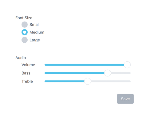 Galería de controles en estilo Imagine