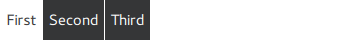 Barra de pestañas con primera, segunda y tercera pestañas de anchura implícita Barra de pestañas con primera, segunda y tercera pestañas de anchura implícita