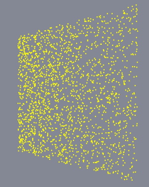 Geometría de nubes de puntos representada como puntos individuales