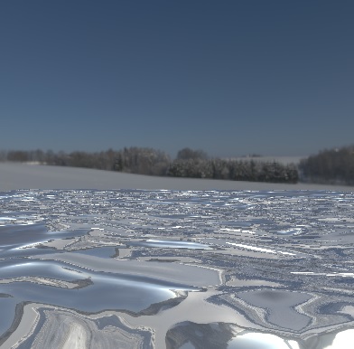 Plano con mapa de normales que muestra los detalles de la superficie