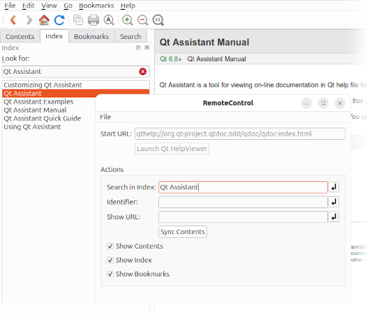 Captura de pantalla de la interfaz de usuario de ejemplo