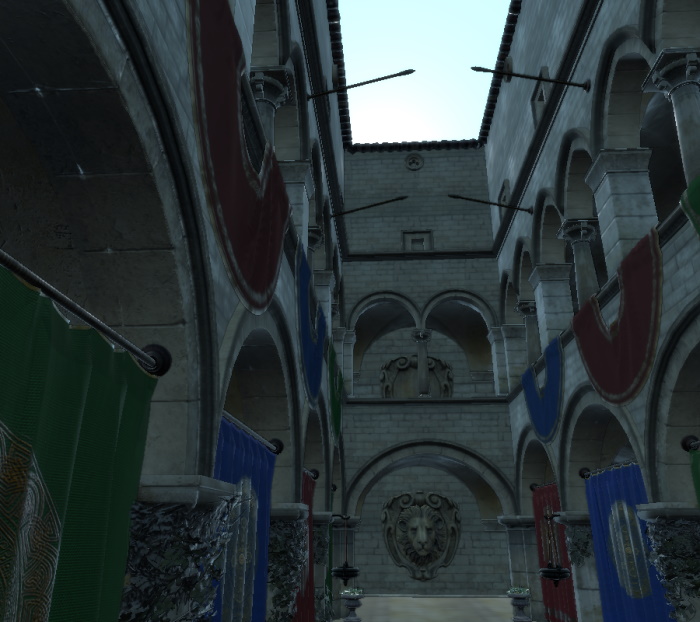 Escena con distancia de oclusión ambiental de 5 Escena con distancia de oclusión ambiental de 5