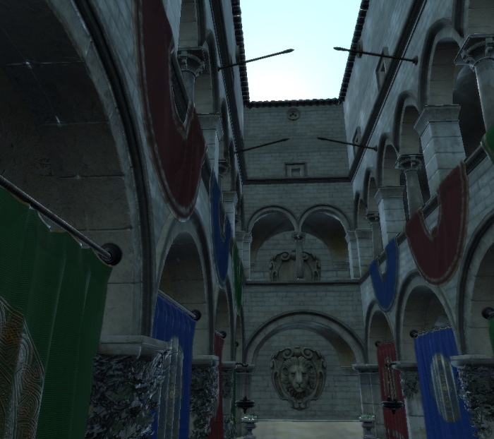 Escena con intensidad de oclusión ambiental del 100 Escena con intensidad de oclusión ambiental del 100